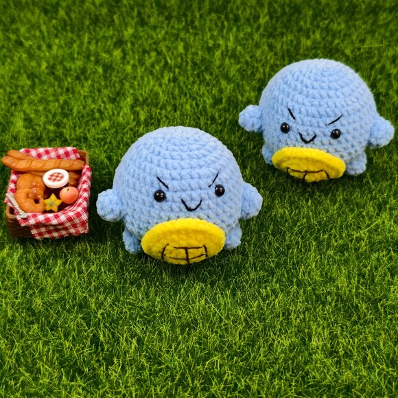 Handmade Amigurumi Crochet Pokemon Squirtle Plushie - Picture 5 of 6